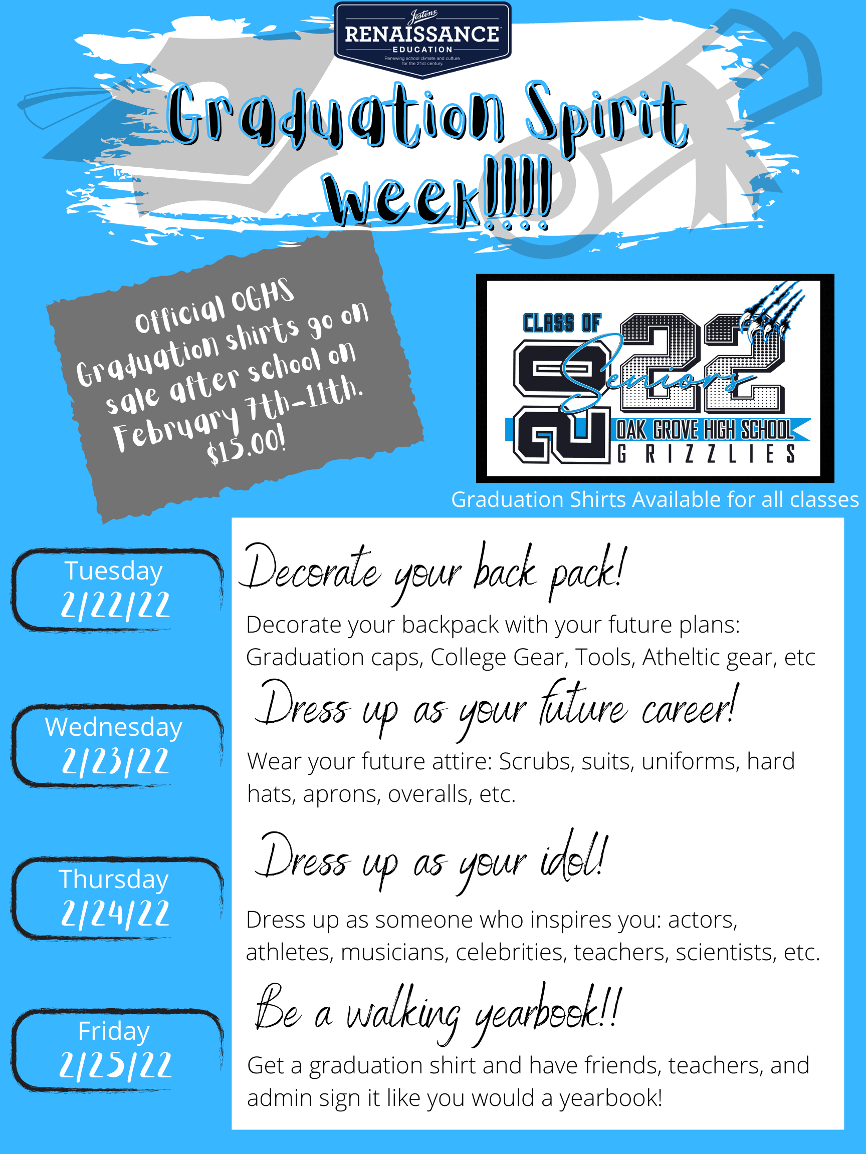 Graduation Spirit Week Flyer