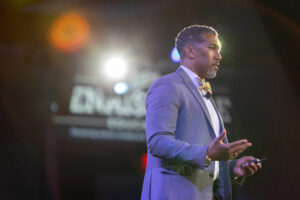 Dwight Carter shared a powerful message surrounding mental health awareness during a RenTalk at the Jostens Renaissance Global Conference in 2019..